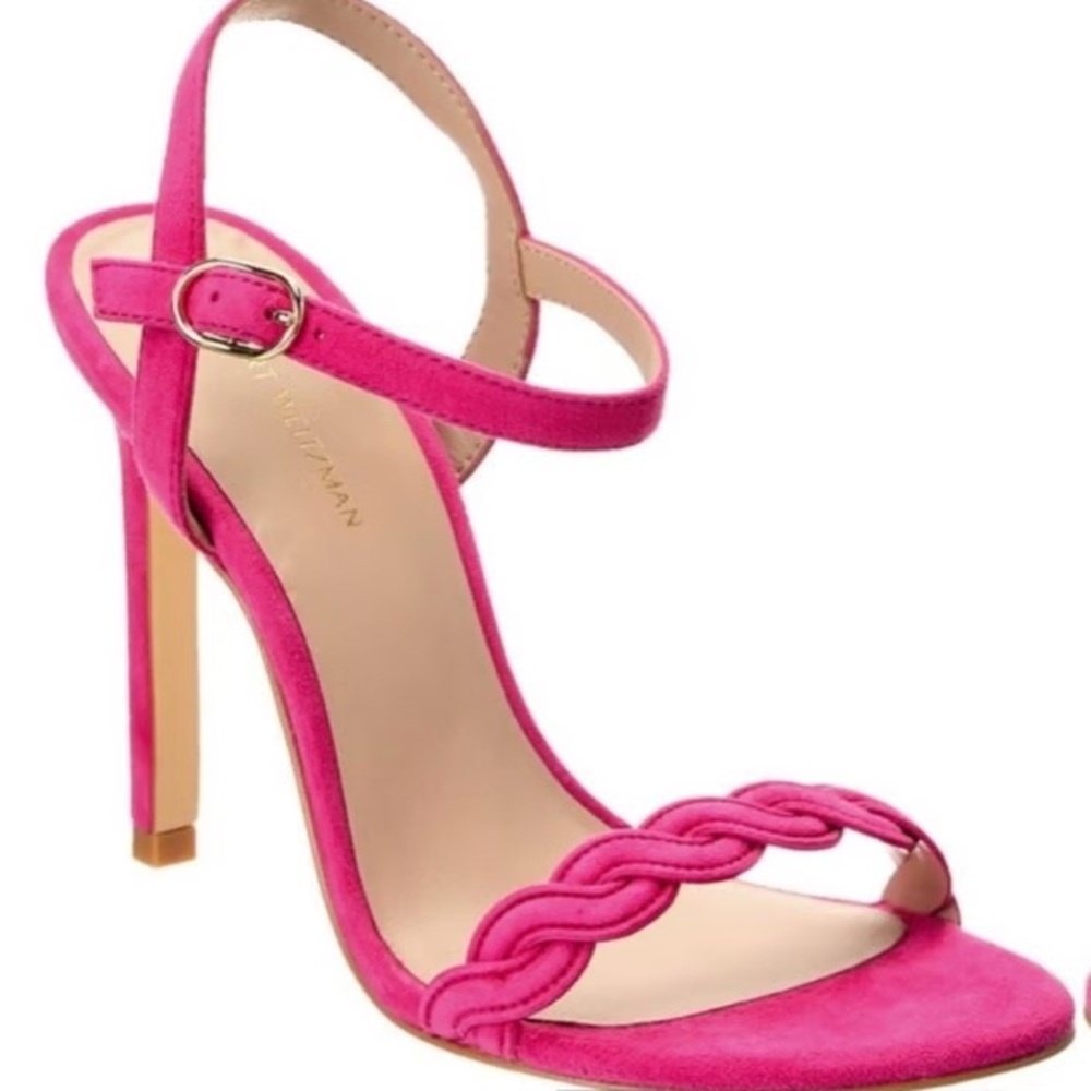Stuart Weitzman Fuchsia Braided Sandals size 6